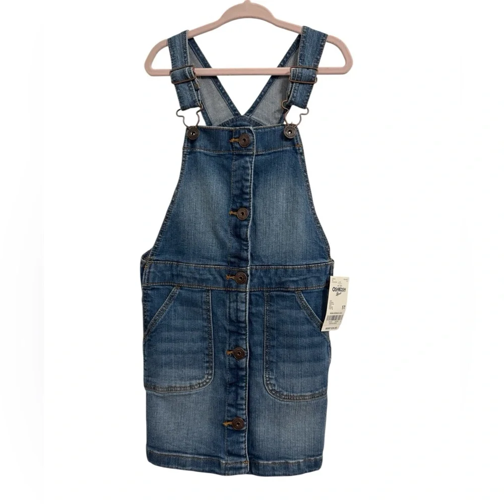 OshKosh B’gosh Denim Jumper Dress | Girls Size 5T | NWT